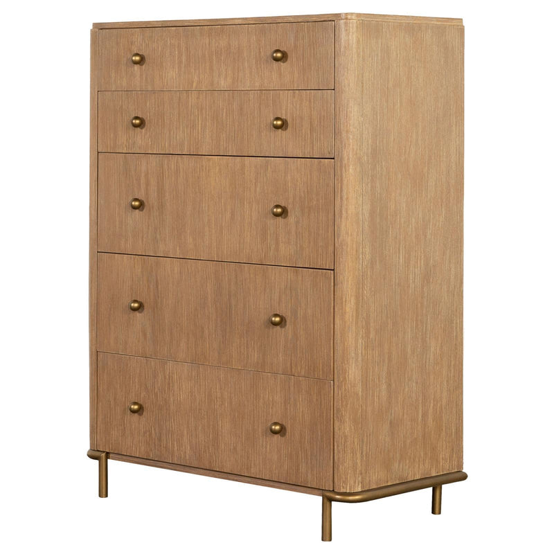  Coaster Furniture Arini 224305 5-Drawer Bedroom Chest - Sand Wash IMAGE 4