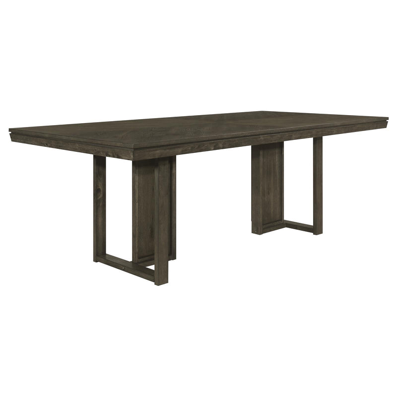  Coaster Furniture Kelly 107961 Rectangular 87-inch Wood Dining Table - Dark Grey IMAGE 1