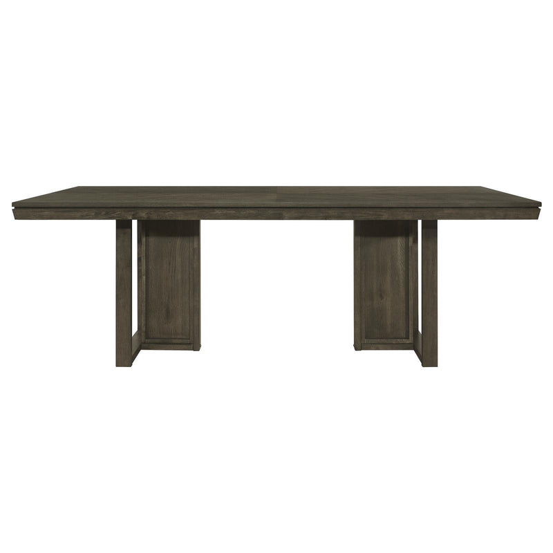  Coaster Furniture Kelly 107961 Rectangular 87-inch Wood Dining Table - Dark Grey IMAGE 3