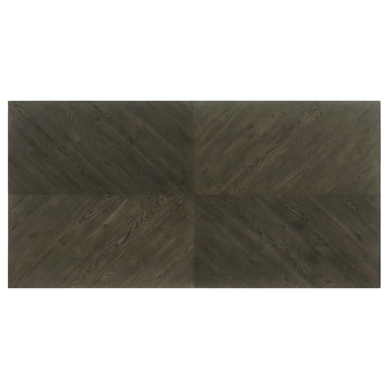  Coaster Furniture Kelly 107961 Rectangular 87-inch Wood Dining Table - Dark Grey IMAGE 4