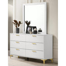  Coaster Furniture Kendall 224404 Dresser Mirror - White IMAGE 5