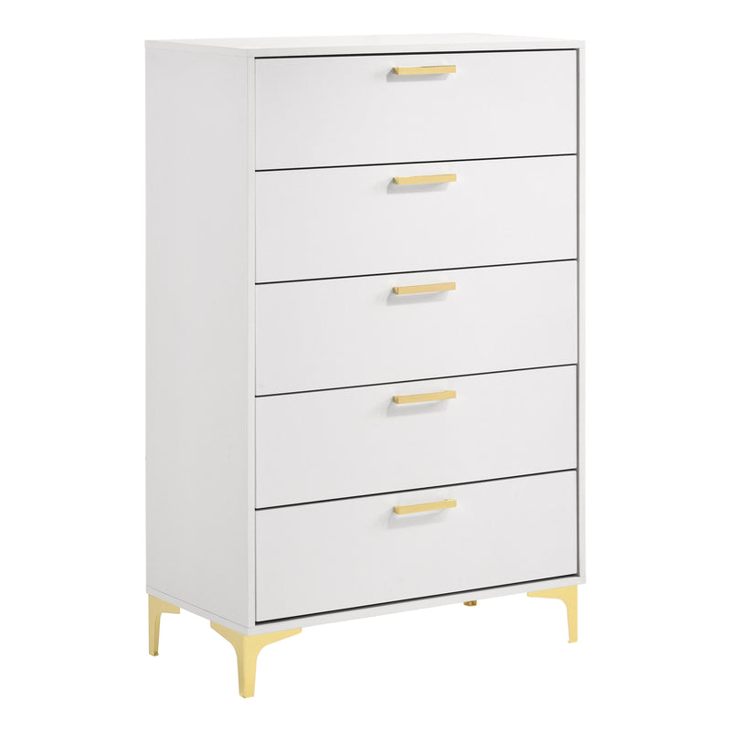  Coaster Furniture Kendall 224405 5-Drawer Bedroom Chest - White IMAGE 1