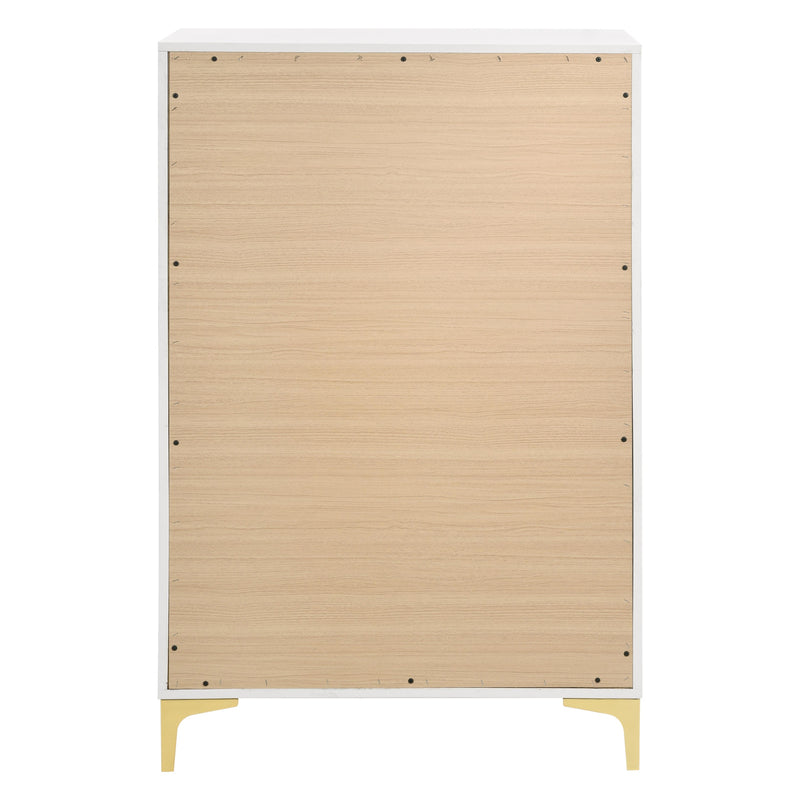  Coaster Furniture Kendall 224405 5-Drawer Bedroom Chest - White IMAGE 4