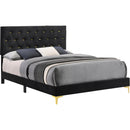  Coaster Furniture Kendall 224451KW Upholstered California King Panel Bed - Black IMAGE 1