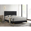  Coaster Furniture Kendall 224451KW Upholstered California King Panel Bed - Black IMAGE 4
