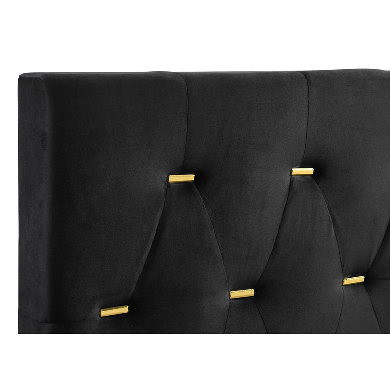  Coaster Furniture Kendall 224451KW Upholstered California King Panel Bed - Black IMAGE 5
