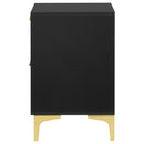  Coaster Furniture Kendall 224452 2-Drawer Nightstand - Black IMAGE 4