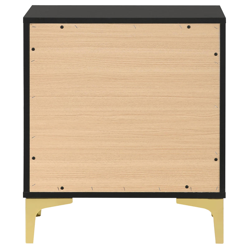  Coaster Furniture Kendall 224452 2-Drawer Nightstand - Black IMAGE 6