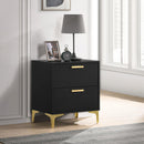  Coaster Furniture Kendall 224452 2-Drawer Nightstand - Black IMAGE 9
