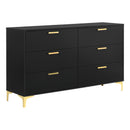  Coaster Furniture Kendall 224453 6-Drawer Dresser - Black IMAGE 1