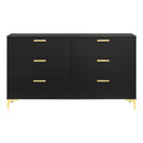  Coaster Furniture Kendall 224453 6-Drawer Dresser - Black IMAGE 3
