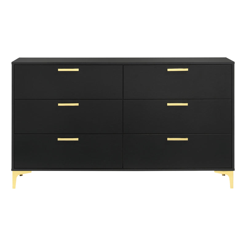  Coaster Furniture Kendall 224453 6-Drawer Dresser - Black IMAGE 3