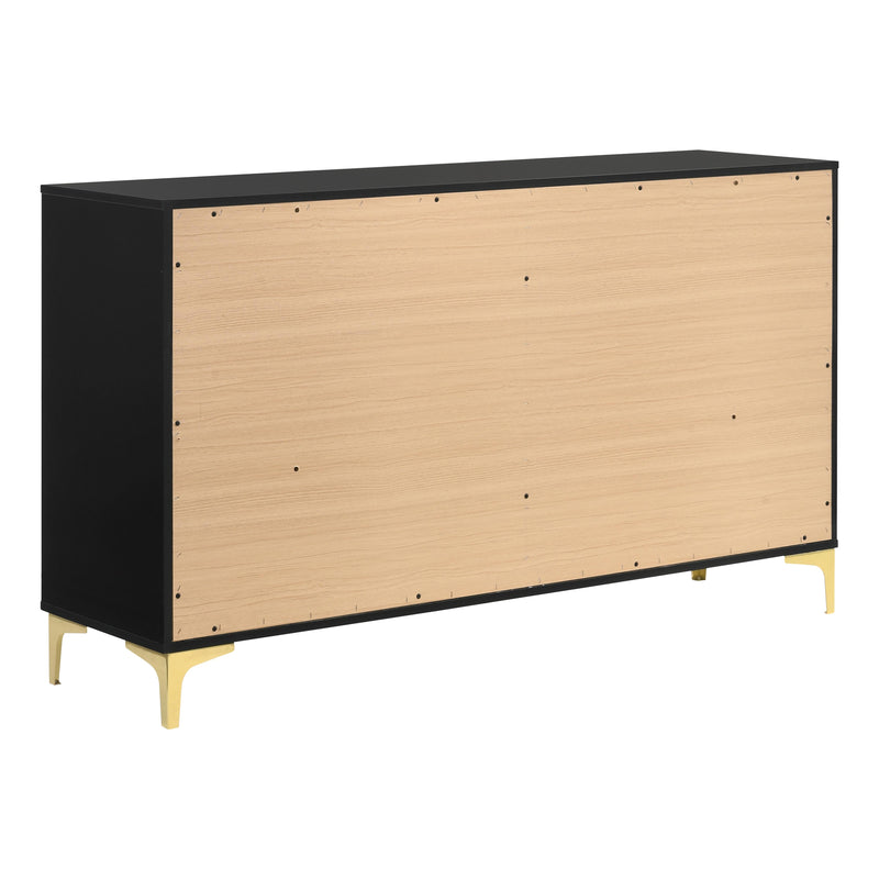  Coaster Furniture Kendall 224453 6-Drawer Dresser - Black IMAGE 6