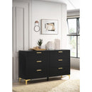  Coaster Furniture Kendall 224453 6-Drawer Dresser - Black IMAGE 7