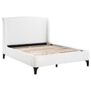  Coaster Furniture Mosby 306020Q Upholstered Queen Wingback Bed - Snow IMAGE 1