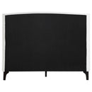  Coaster Furniture Mosby 306020Q Upholstered Queen Wingback Bed - Snow IMAGE 7