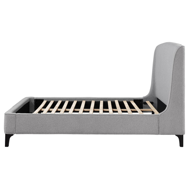  Coaster Furniture Mosby 306021KE Upholstered Eastern King Wingback Bed - Grey IMAGE 5