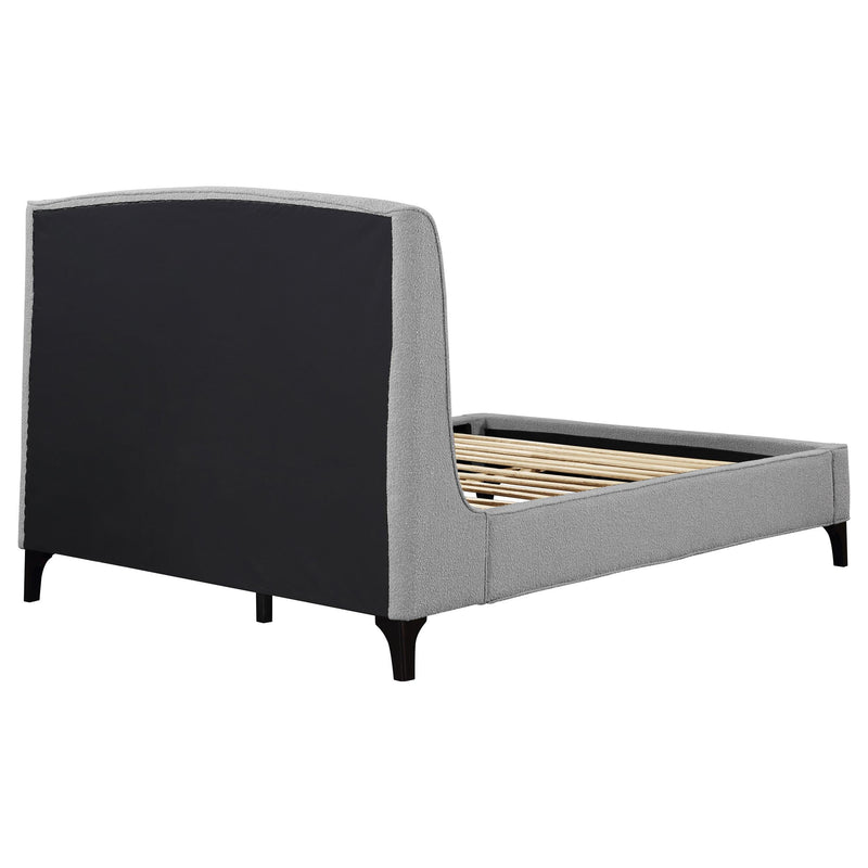  Coaster Furniture Mosby 306021KE Upholstered Eastern King Wingback Bed - Grey IMAGE 8