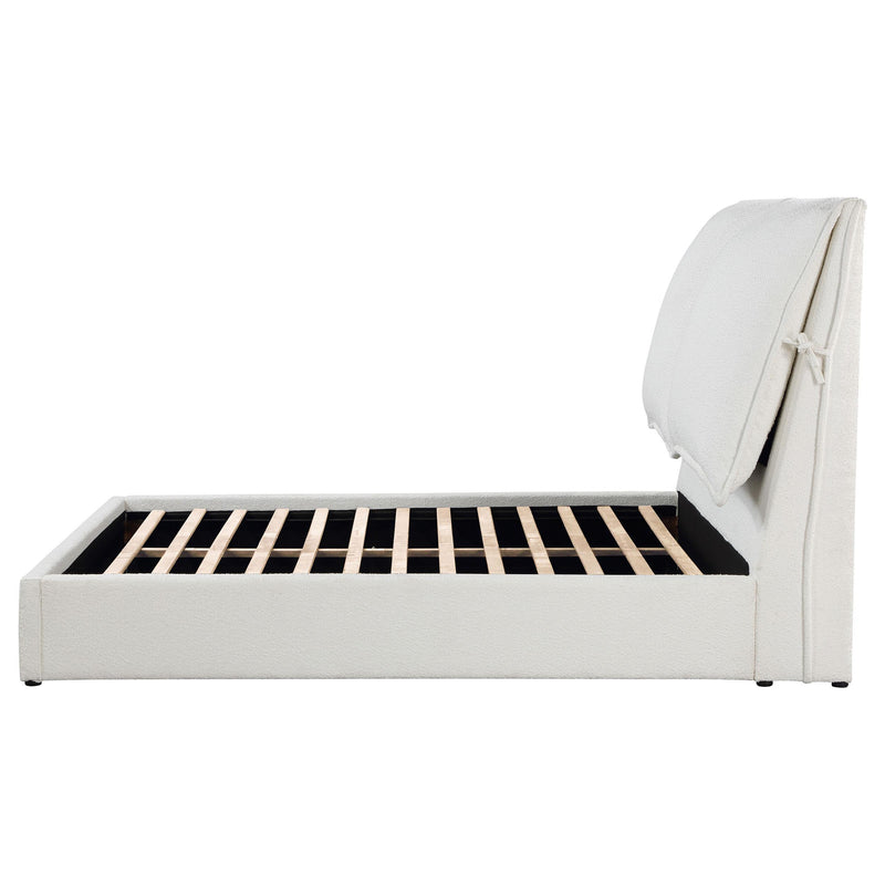  Coaster Furniture Gwendoline 306040Q Upholstered Queen Panel Bed - White IMAGE 5