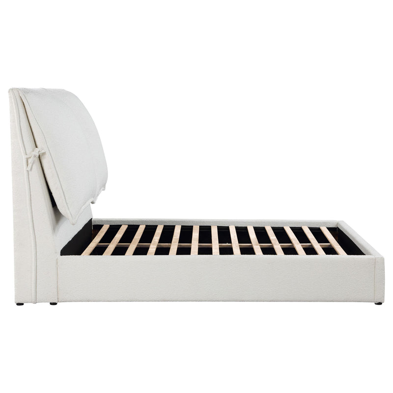  Coaster Furniture Gwendoline 306040Q Upholstered Queen Panel Bed - White IMAGE 9