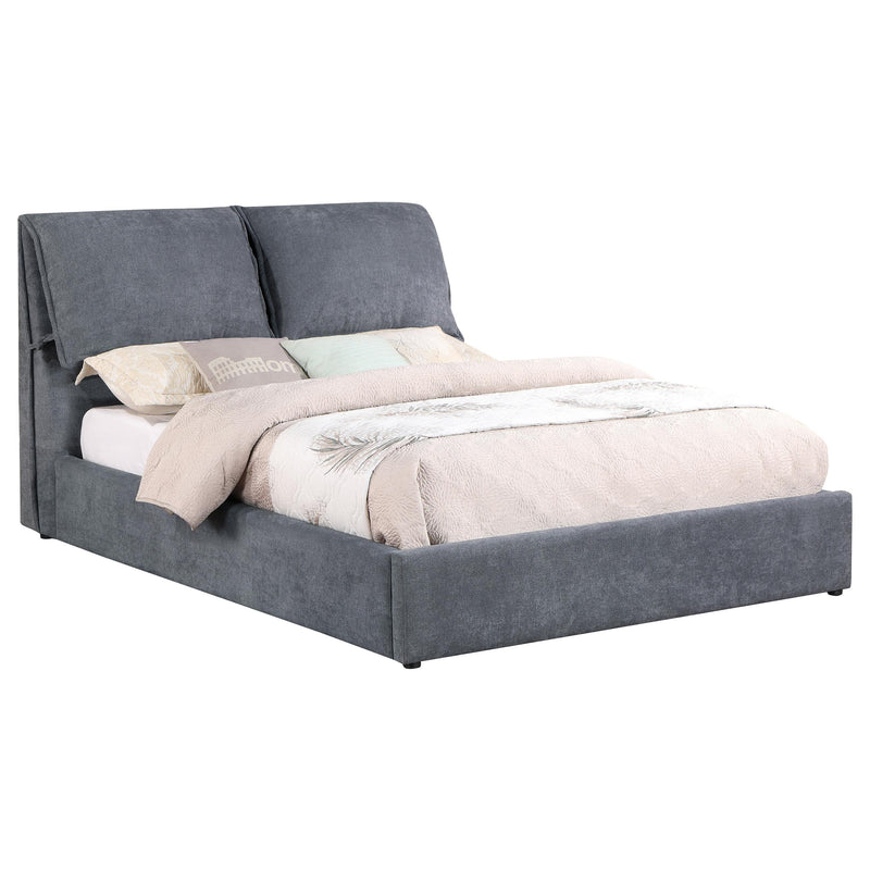  Coaster Furniture Laurel 306041Q Upholstered Queen Panel Bed - Dark Grey IMAGE 2