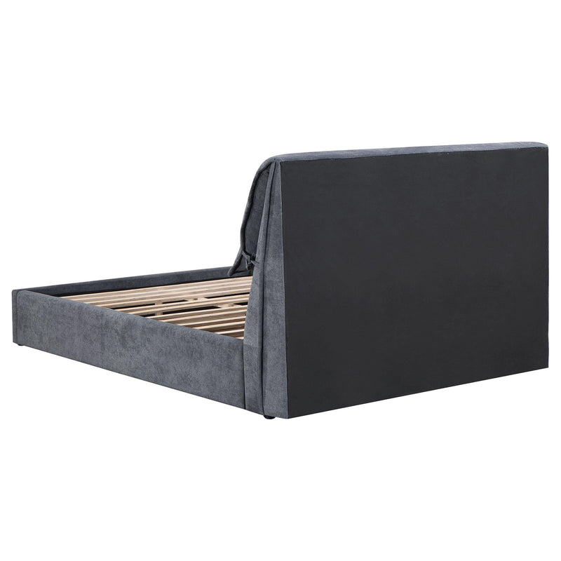  Coaster Furniture Laurel 306041Q Upholstered Queen Panel Bed - Dark Grey IMAGE 4