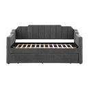  Coaster Furniture Kingston 315962 Upholstered Twin Daybed with Trundle - Charcoal IMAGE 4