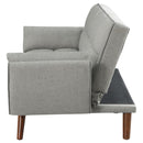  Coaster Furniture Caufield 360096 Upholstered Tufted Convertible Sofa Bed - Grey IMAGE 7