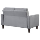  Coaster Furniture Bowen 506782 Upholstered Track Arm Tufted Loveseat - Grey IMAGE 6