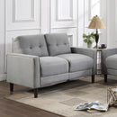  Coaster Furniture Bowen 506782 Upholstered Track Arm Tufted Loveseat - Grey IMAGE 9
