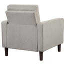  Coaster Furniture Bowen 506787 Upholstered Track Arm Tufted Accent Chair - Beige IMAGE 6