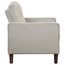  Coaster Furniture Bowen 506787 Upholstered Track Arm Tufted Accent Chair - Beige IMAGE 7