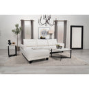  Coaster Furniture Caspian 509550 Upholstered Curved Arm Chaise Sectional Sofa - White IMAGE 15