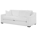  Coaster Furniture Ashlyn 509891 Upholstered Sloped Arm Sofa - White IMAGE 1