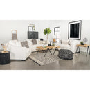  Coaster Furniture Ashlyn 509892 Upholstered Sloped Arm Loveseat - White IMAGE 2