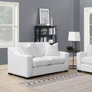  Coaster Furniture Ashlyn 509892 Upholstered Sloped Arm Loveseat - White IMAGE 9