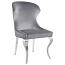  Coaster Furniture Cheyanne 190743 Upholstered Dining Side Chair - Grey IMAGE 1