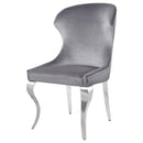  Coaster Furniture Cheyanne 190743 Upholstered Dining Side Chair - Grey IMAGE 4