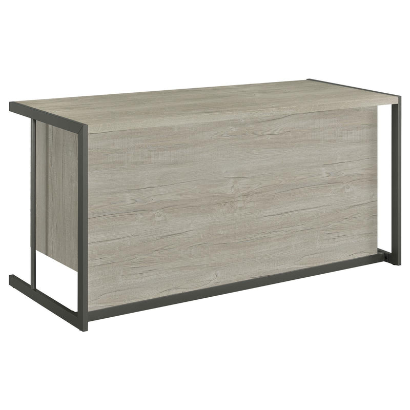  Coaster Furniture Loomis 805881 60-inch 4-Drawer Computer Desk - Whitewashed Grey IMAGE 6