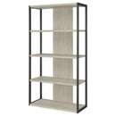  Coaster Furniture Loomis 805883 72-inch 4-shelf Bookshelf - Whitewashed Grey IMAGE 4