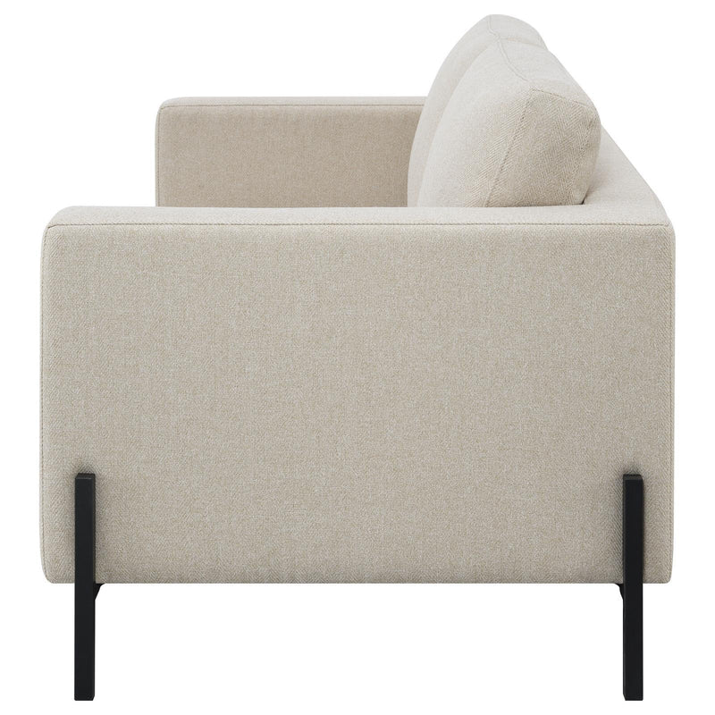  Coaster Furniture Tilly 509902 Upholstered Track Arm Loveseat - Oatmeal IMAGE 5