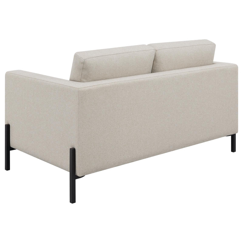  Coaster Furniture Tilly 509902 Upholstered Track Arm Loveseat - Oatmeal IMAGE 6