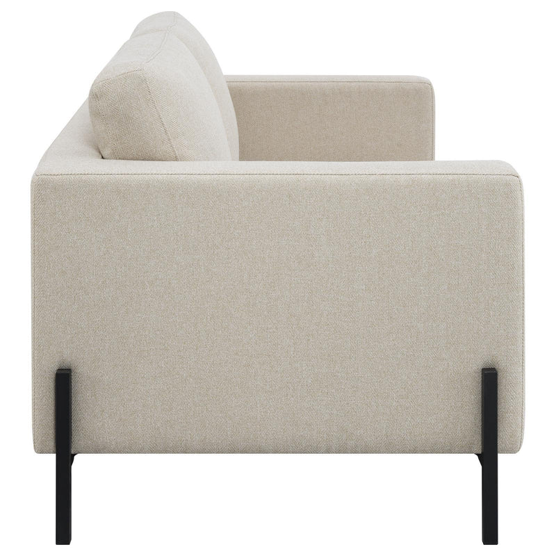  Coaster Furniture Tilly 509902 Upholstered Track Arm Loveseat - Oatmeal IMAGE 8