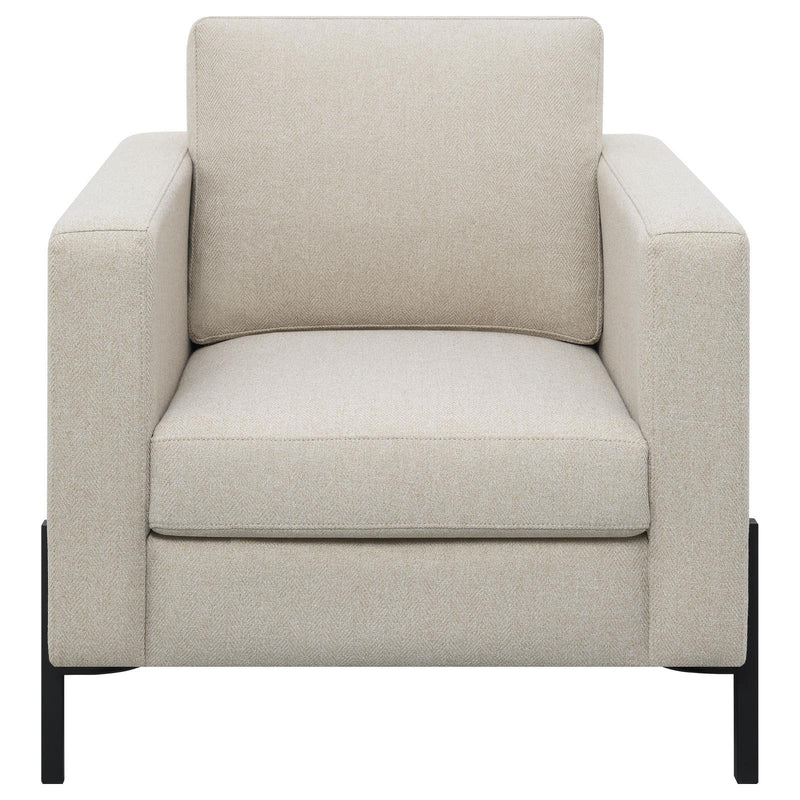  Coaster Furniture Tilly 509903 Upholstered Track Arm Accent Chair - Oatmeal IMAGE 3