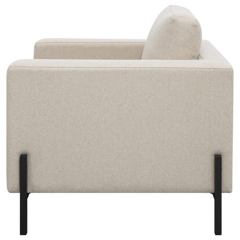  Coaster Furniture Tilly 509903 Upholstered Track Arm Accent Chair - Oatmeal IMAGE 5
