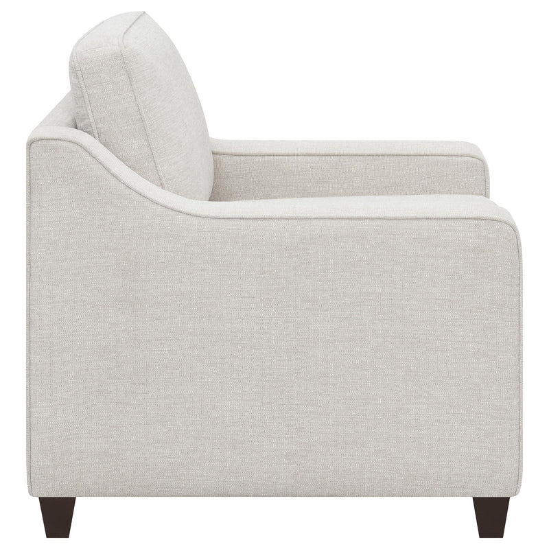  Coaster Furniture Christine 552063 Upholstered Sloped Arm Accent Chair - Beige IMAGE 7