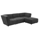  Coaster Furniture Sunny 552083 Square Upholstered Ottoman - Dark Charcoal IMAGE 4