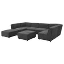  Coaster Furniture Sunny 552083 Square Upholstered Ottoman - Dark Charcoal IMAGE 6