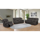  Coaster Furniture Lawrence 603504 Upholstered Padded Arm Reclining Sofa - Charcoal IMAGE 2