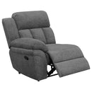  Coaster Furniture Bahrain 609541 Upholstered Motion Sofa - Charcoal IMAGE 4